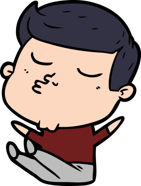 Bir insan tarafından çizilmiş karikatür mankeni adam.