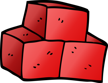 karikatür bir insan tarafından çizilmiş tuğlalar