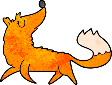 bir insan tarafından çizilmiş tilki çizgi filmi