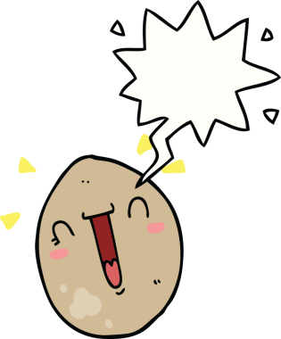 bir insan tarafından çizilmiş konuşma baloncuklu mutlu yumurta.