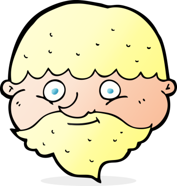 Bir insan tarafından çizilmiş sakallı bir adam.