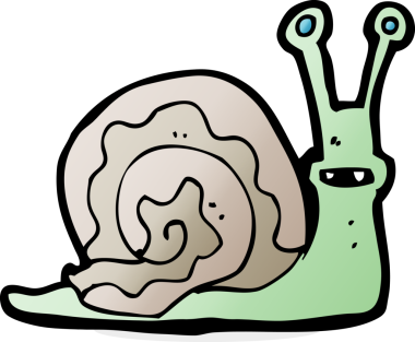 bir insan tarafından çizilmiş karikatür salyangozu