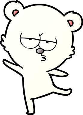 Bir insan tarafından çizilmiş kutup ayısı karikatürü