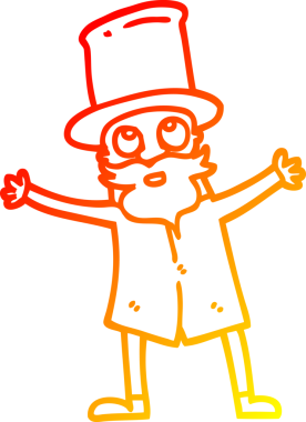 Bir insan tarafından çizilmiş bir Viktorya dönemi çizgi filmi.