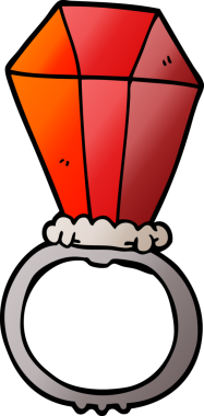 Bir insan tarafından çizilmiş karalama nişan yüzüğü.