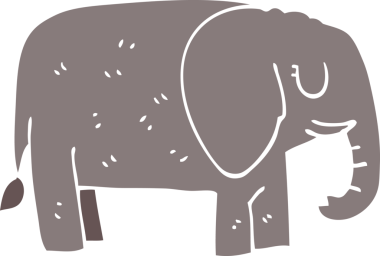 Bir insan tarafından çizilmiş karalama fili.