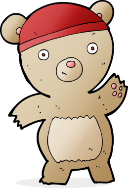 Bir insan tarafından çizilmiş oyuncak ayı.