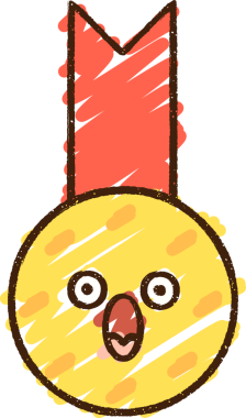 Bir insan tarafından çizilen Altın Madalya Tebeşiri