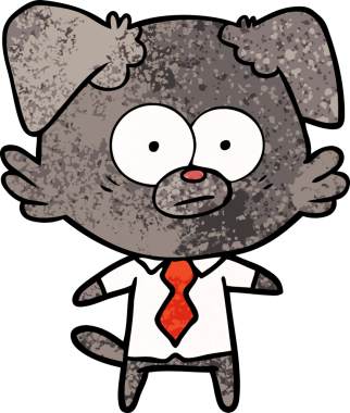 Bir insan tarafından çizilmiş sinirli köpek patronu.