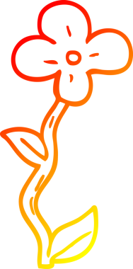 Bir insan tarafından çizilmiş karikatür saksısının sıcak çizgi çizimi