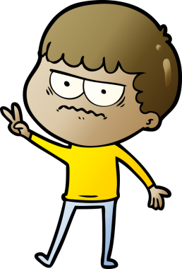 Bir insan tarafından çizilmiş rahatsız bir adam.