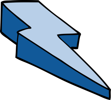 Bir insan tarafından çizilmiş karalama dekoratif yıldırım