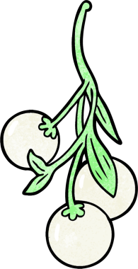 Bir insan tarafından çizilmiş ökseotu çizgi filmi.