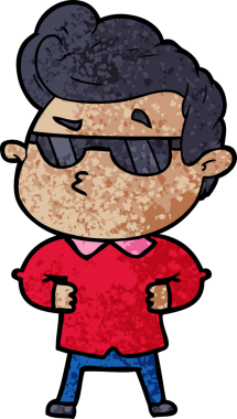 Bir insan tarafından çizilmiş havalı bir çizgi film.