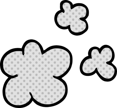 Bir insan tarafından çizilmiş sigara dumanı.