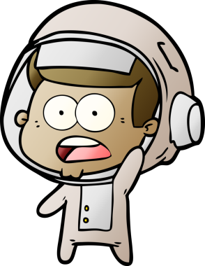 Karikatür bir insan tarafından çizilen astronotu şaşırttı.