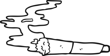 bir insan tarafından çizilmiş çizgi film sigarası