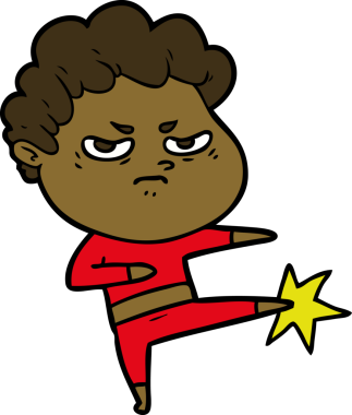 Bir insan tarafından çizilmiş kızgın bir adam.