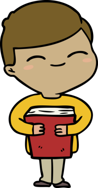 Bir insan tarafından çizilmiş gülümseyen çocuk.