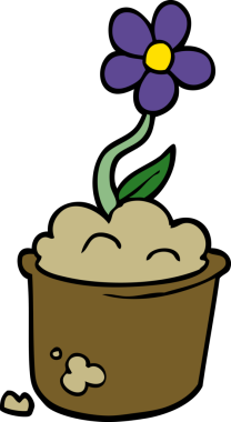 Bir insan tarafından çizilmiş karalama saksısı.