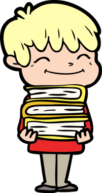 Bir insan tarafından çizilmiş mutlu çocuk çizgi filmi.