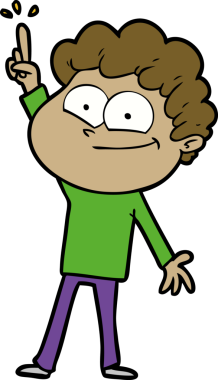 Bir insan tarafından çizilmiş mutlu bir adam.