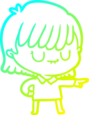 Bir insan tarafından çizilmiş bir karikatür kadın çizimi.