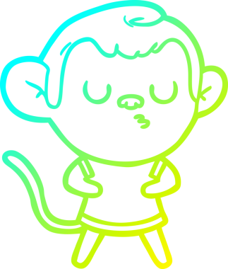 Bir insan tarafından çizilmiş soğuk gradyan çizgi çizimi.