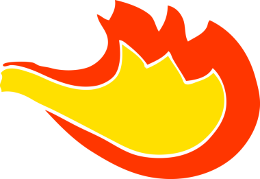 bir insan tarafından çizilmiş karalama alevi