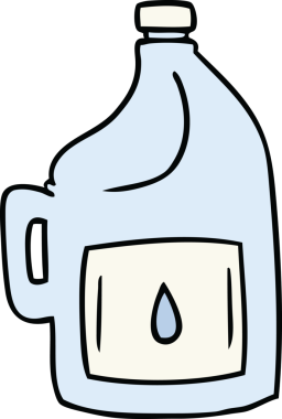 Bir insan tarafından çizilmiş büyük bir içki şişesinin karalaması.