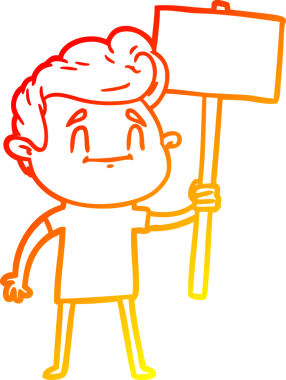 Bir insan tarafından çizilmiş işaretli mutlu bir çizgi film adamı çizimi.