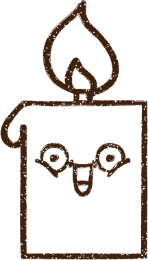 Yanan Mum Kömür Bir insan tarafından çizilmiş