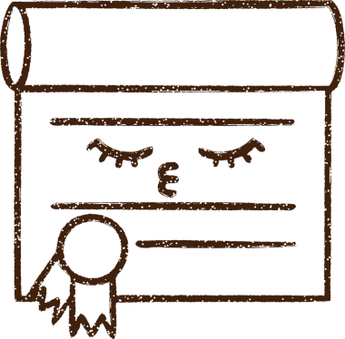 Bir insan tarafından çizilmiş Resmi Sertifika Kömür Çizimi