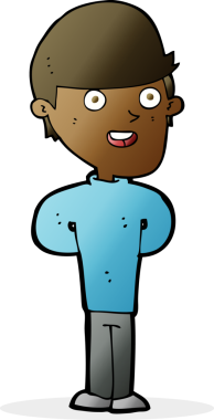 Bir insan tarafından çizilmiş mutlu bir adam.