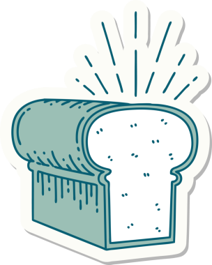 Bir insan tarafından çizilmiş bir somun ekmek dövmesi çıkartması.