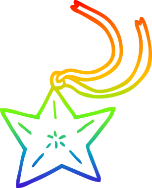 gökkuşağı gradyan çizgi çizimi bir insan tarafından çizilmiş çizgi yıldız kolyesi