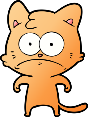 bir insan tarafından çizilmiş sinirli bir kedi.