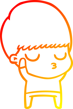 İnsan tarafından çizilmiş bir çizgi film karakteri çizimi.