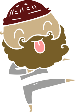 Bir insan tarafından çizilmiş sakallı bir adam.