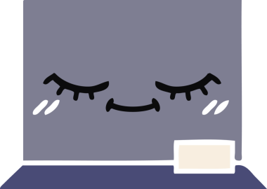 Bir insan tarafından çizilmiş düz renk retro karikatürü