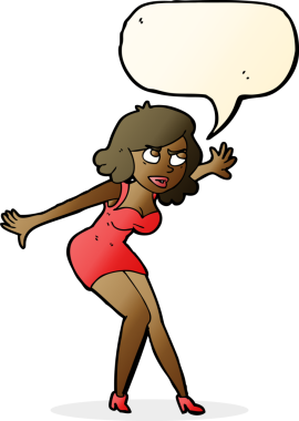 Bir insan tarafından çizilmiş konuşma balonu olan bir kadın casus.