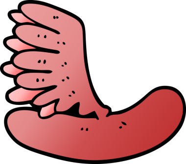 Bir insan tarafından çizilmiş bir sosislinin karalaması.