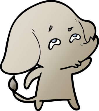 Bir insan tarafından çizilmiş karikatür fili