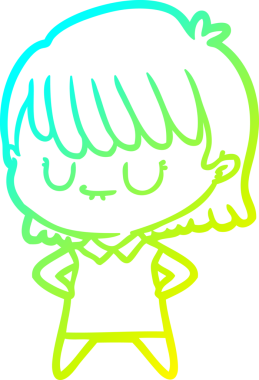 Bir insan tarafından çizilmiş bir karikatür kadın çizimi.