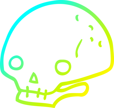 Bir insan tarafından çizilmiş soğuk gradyan bir çizgi film çizimi.