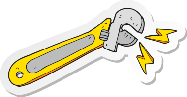 Bir insan tarafından çizilmiş ayarlanabilir çizgi film etiketi.