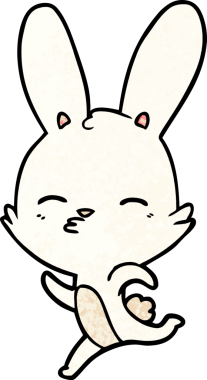 Koşan tavşan çizgi filmi bir insan tarafından çizildi.