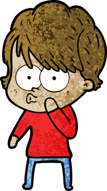 Bir insan tarafından çizilmiş karikatür kadın.