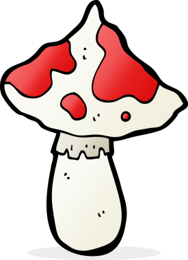 Bir insan tarafından çizilmiş mantar taburesi.
