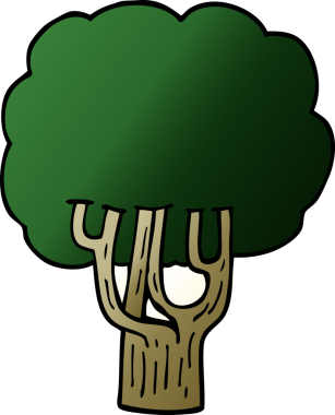 Bir insan tarafından çizilmiş karalama ağacı.